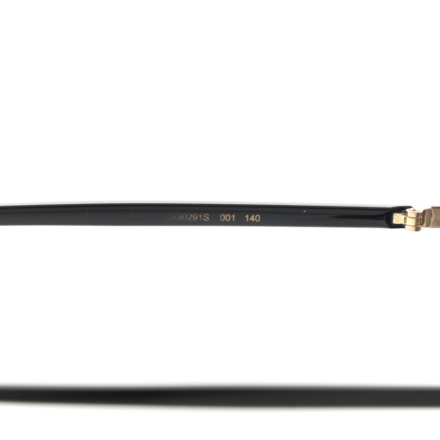 Metal Rimless Square Sunglasses GG0291S Black Gold