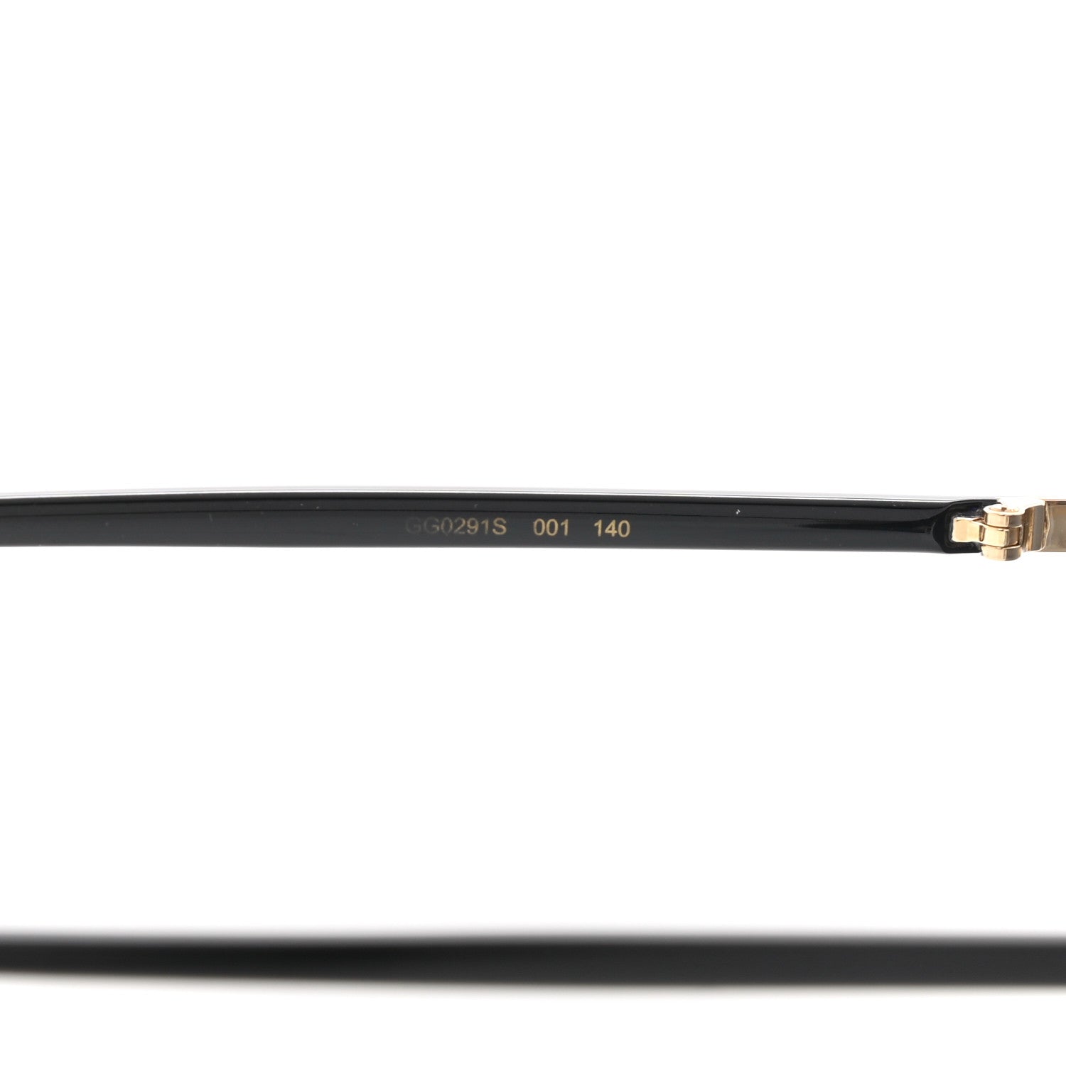 Gucci Metal Rimless Square Sunglasses GG0291S Black Gold 7 of 7