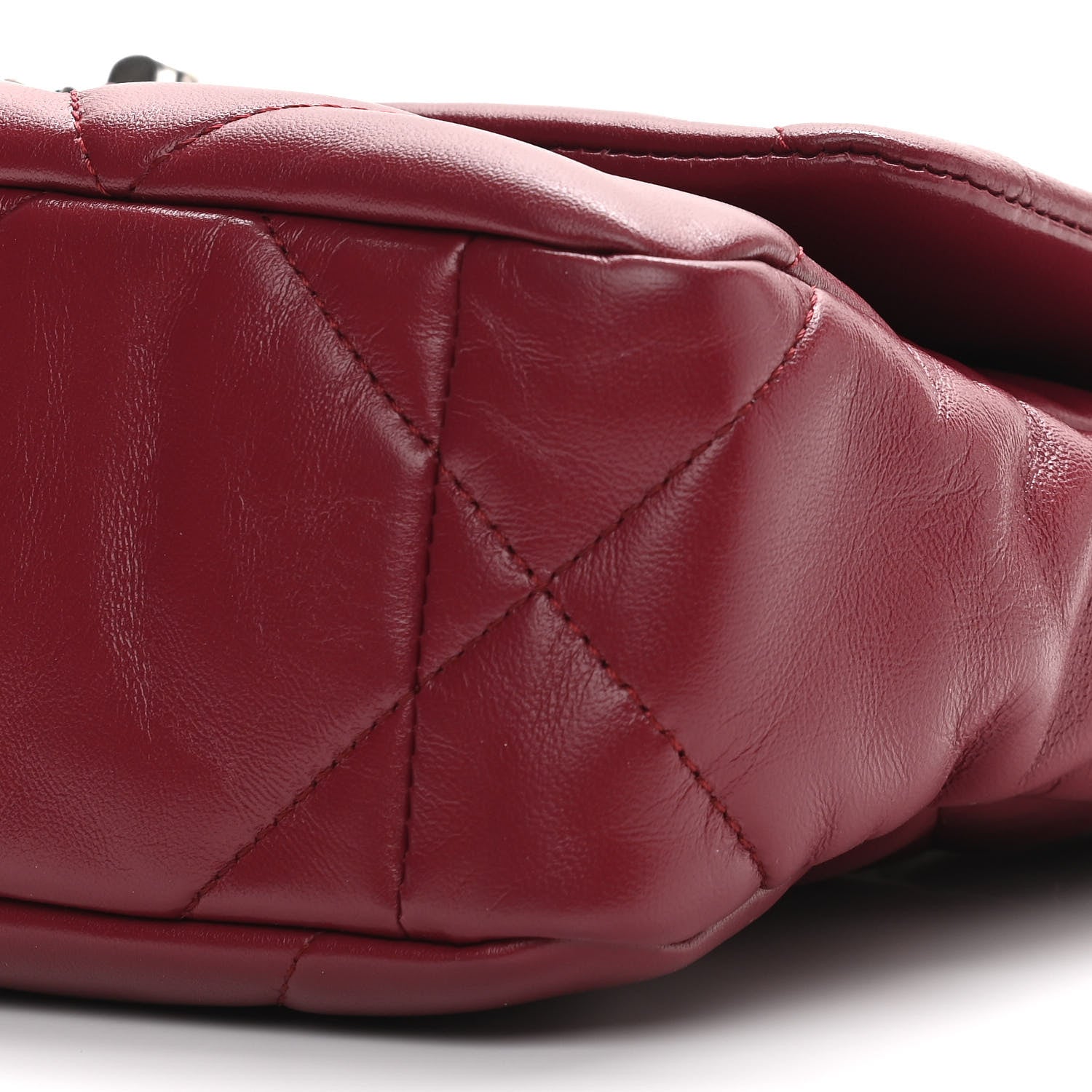 Chanel Goatskin Quilted Medium Chanel 19 Flap Dark Red 10 of 10
