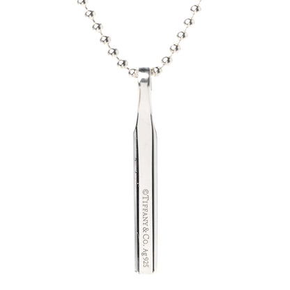 Tiffany Sterling Silver 1837 Makers Bar Pendant Necklace 4 of 6