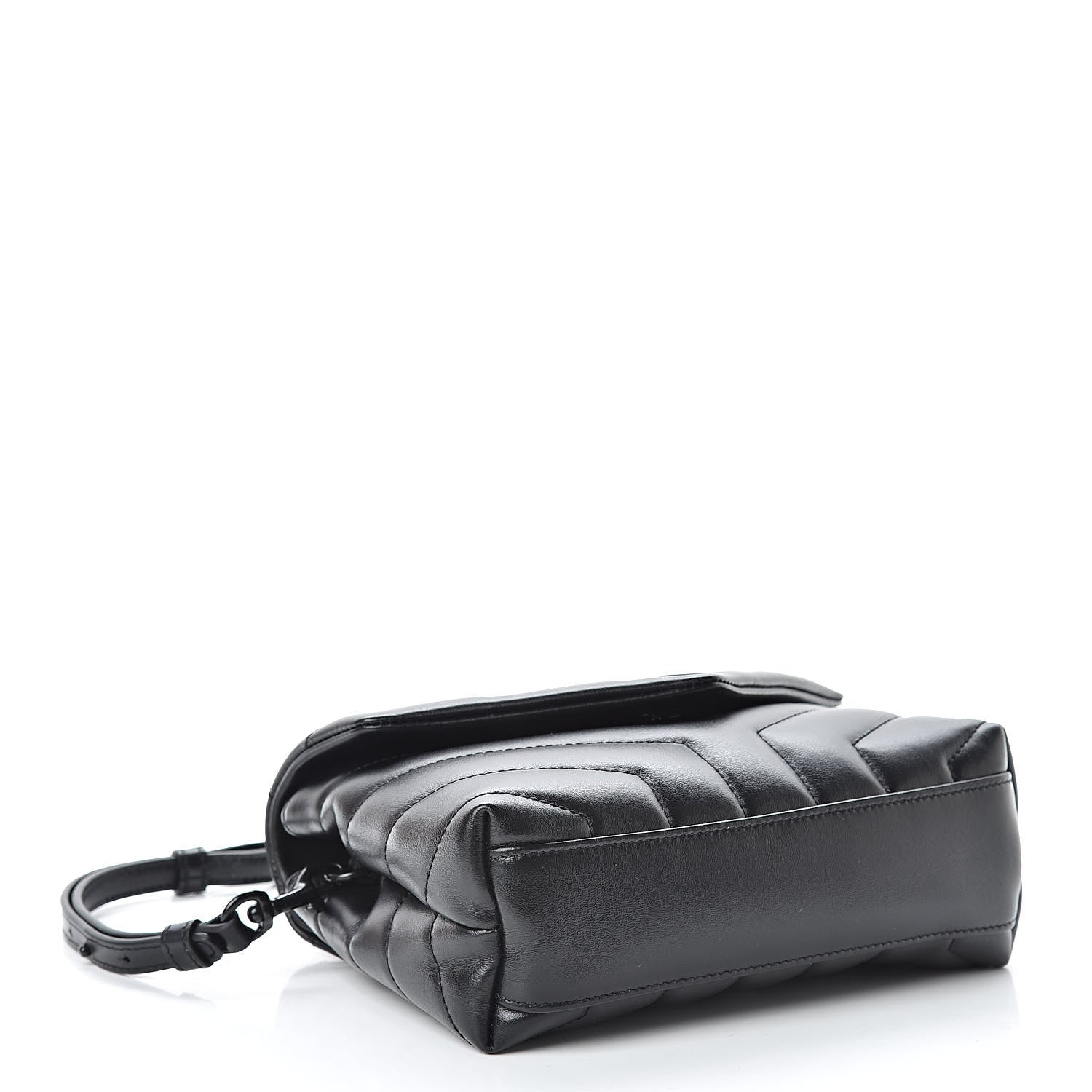 Saint Laurent Calfskin Y Quilted Monogram Toy Loulou Crossbody Bag Black 4 of 11