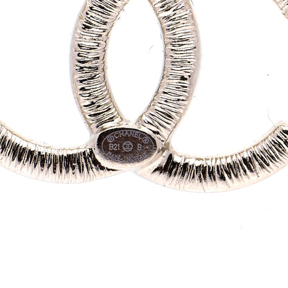Chanel Crystal Large CC Earrings Gold 5 of 6