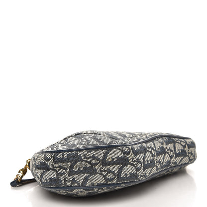Christian Dior Monogram Mini Saddle Pochette Navy 4 of 7