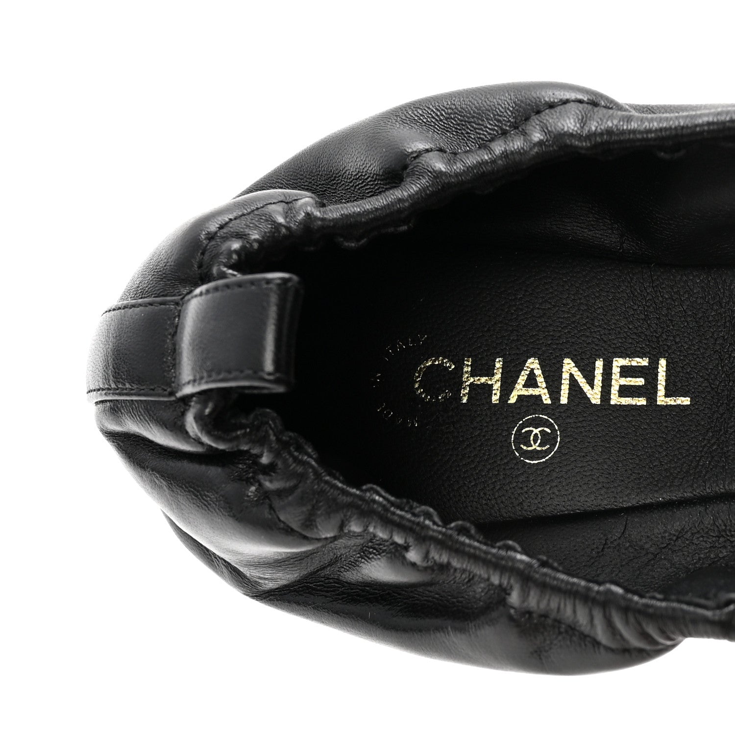 Chanel Lambskin CC Turnlock Ballerina Flats 37 Black 8 of 10