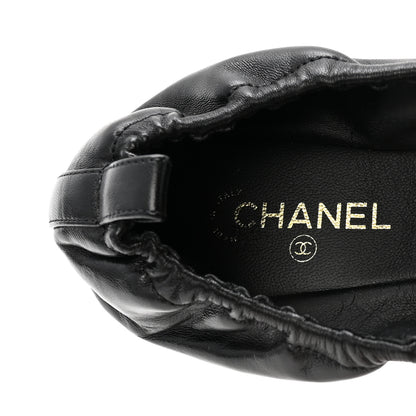Chanel Lambskin CC Turnlock Ballerina Flats 37 Black 8 of 10