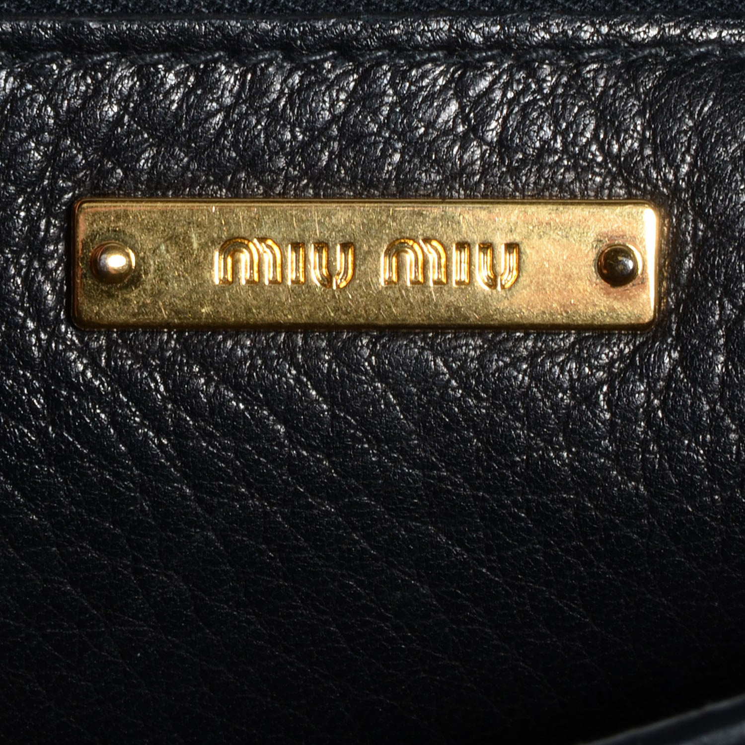Miu Miu Cervo Pattina Sling Satchel Nero Black 6 of 9