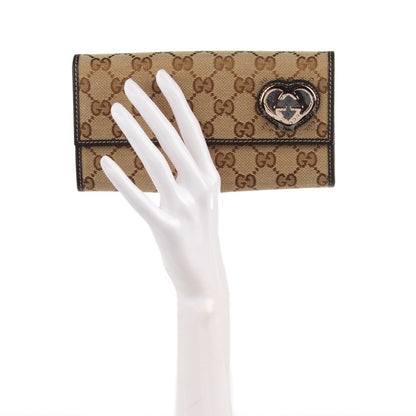 Gucci Monogram Lovely Heart Continental Wallet Brown 2 of 7