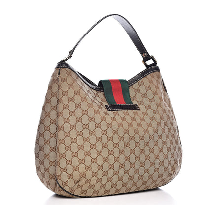 Gucci Monogram Large New Ladies Web Hobo Dark Brown 3 of 15