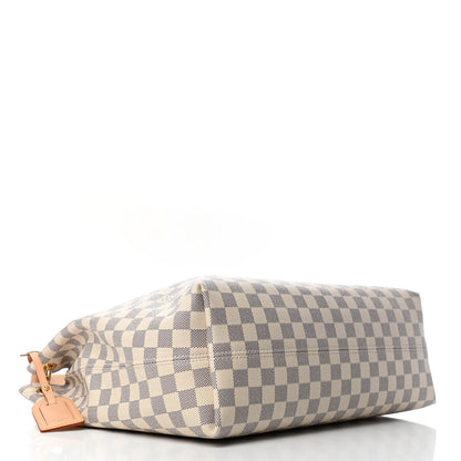 Louis Vuitton Damier Azur Graceful MM Rose Ballerine 3 of 4