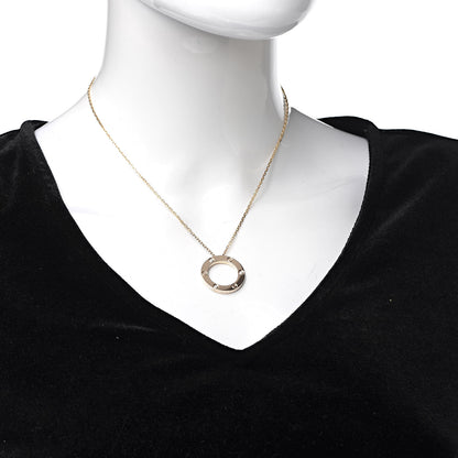 Cartier 18K Pink Gold 3 Diamonds LOVE Pendant Necklace 2 of 8