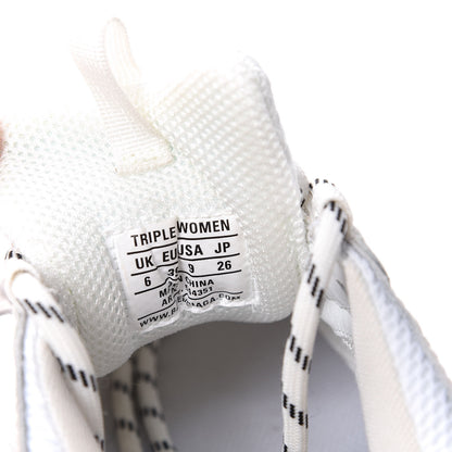 Balenciaga Fabric Mesh Clear Sole Womens Triple S Sneakers 39 White 9 of 10
