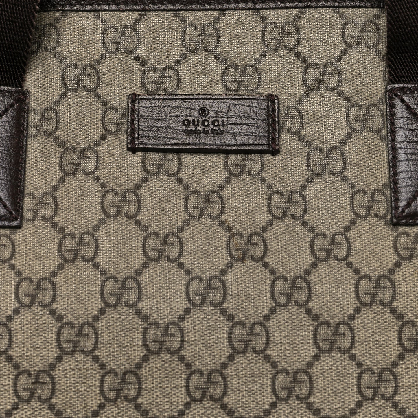 GG Plus Monogram Travel Bag Dark Brown
