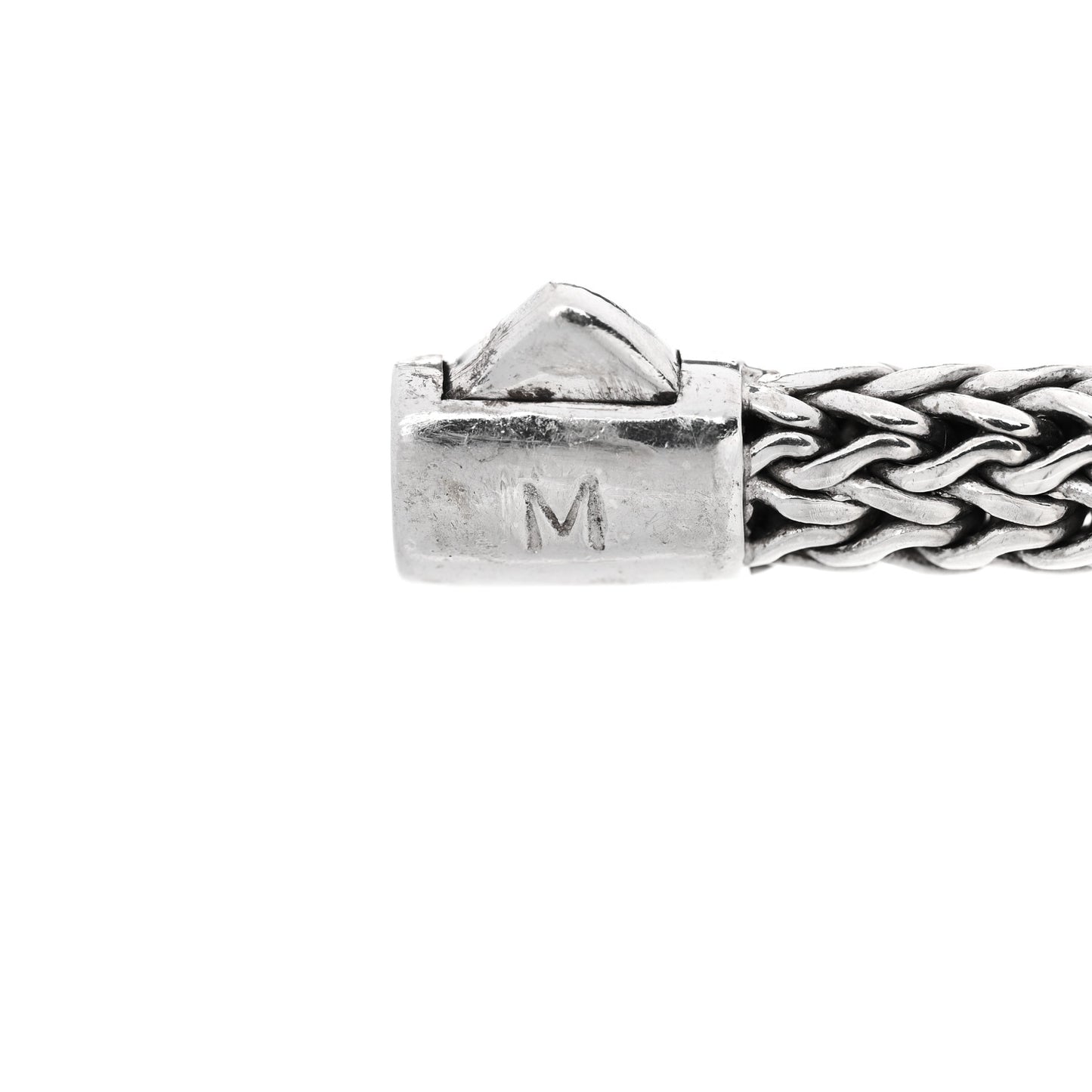 Sterling Silver 18K Yellow Gold Diamond 4.75mm Classic Chain Bracelet