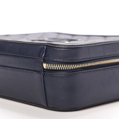 Chanel Caviar Quilted Medium CC Filigree Vanity Case Navy 7 of 10