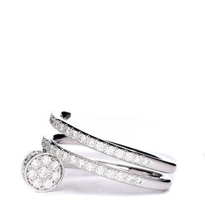 Cartier 18K White Gold Diamond Double Juste Un Clou Paved Wrap Ring 50 5.25 3 of 6