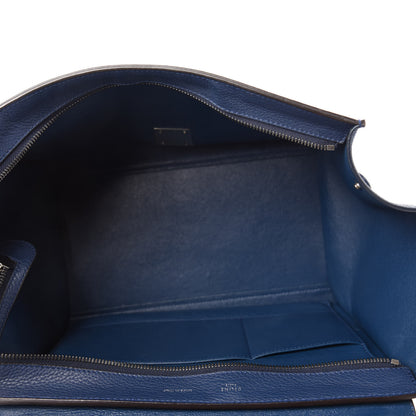 Celine Drummed Calfskin Suede Medium Trapeze Navy 5 of 9