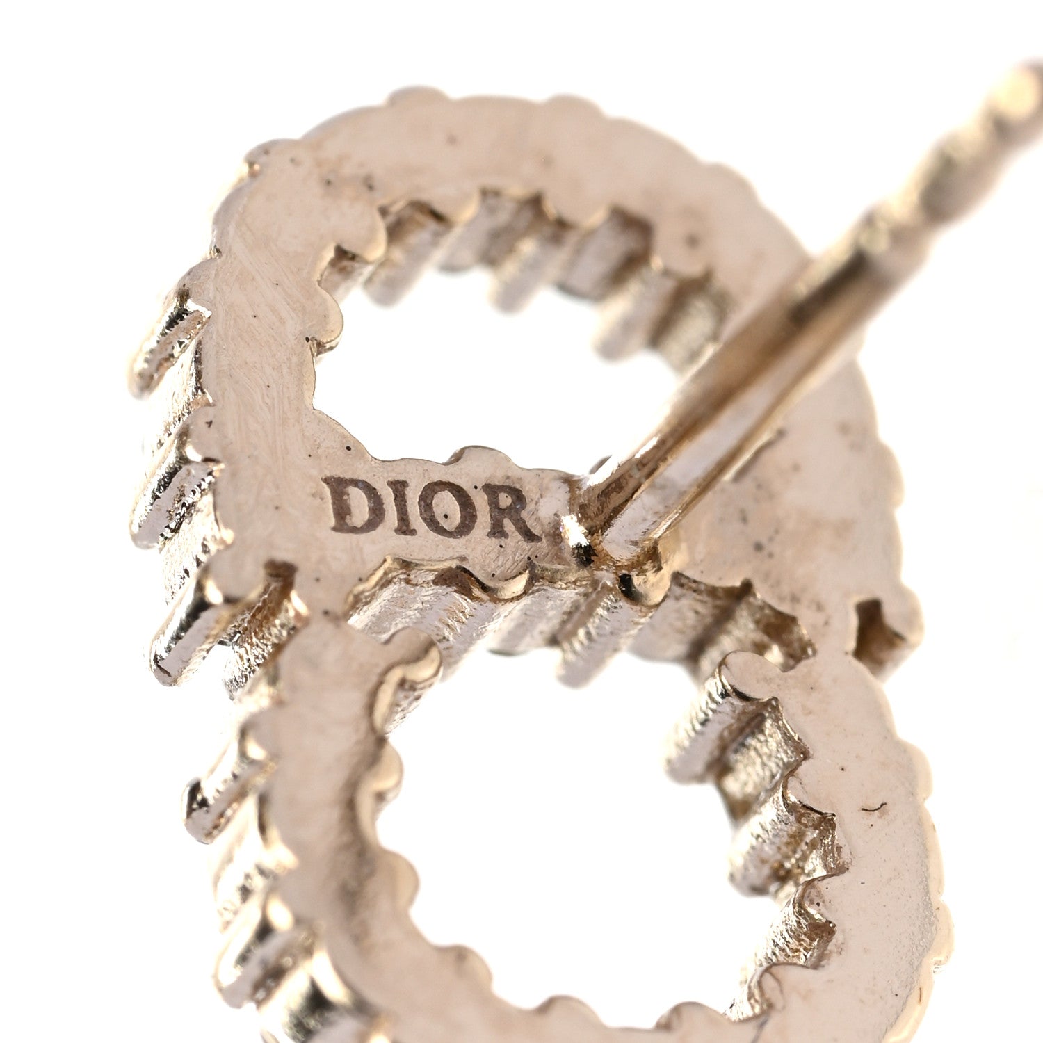 Christian Dior Crystal Clair D Lune Earrings Gold 4 of 5