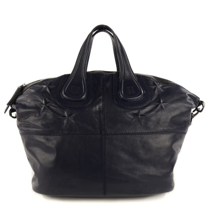 Givenchy Calfskin Star Embossed Studded Medium Nightingale Navy Black 1 of 9