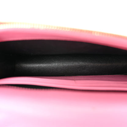 Saint Laurent Grain De Poudre Matelasse Chevron Monogram Envelope Chain Wallet Indian Pink 5 of 11