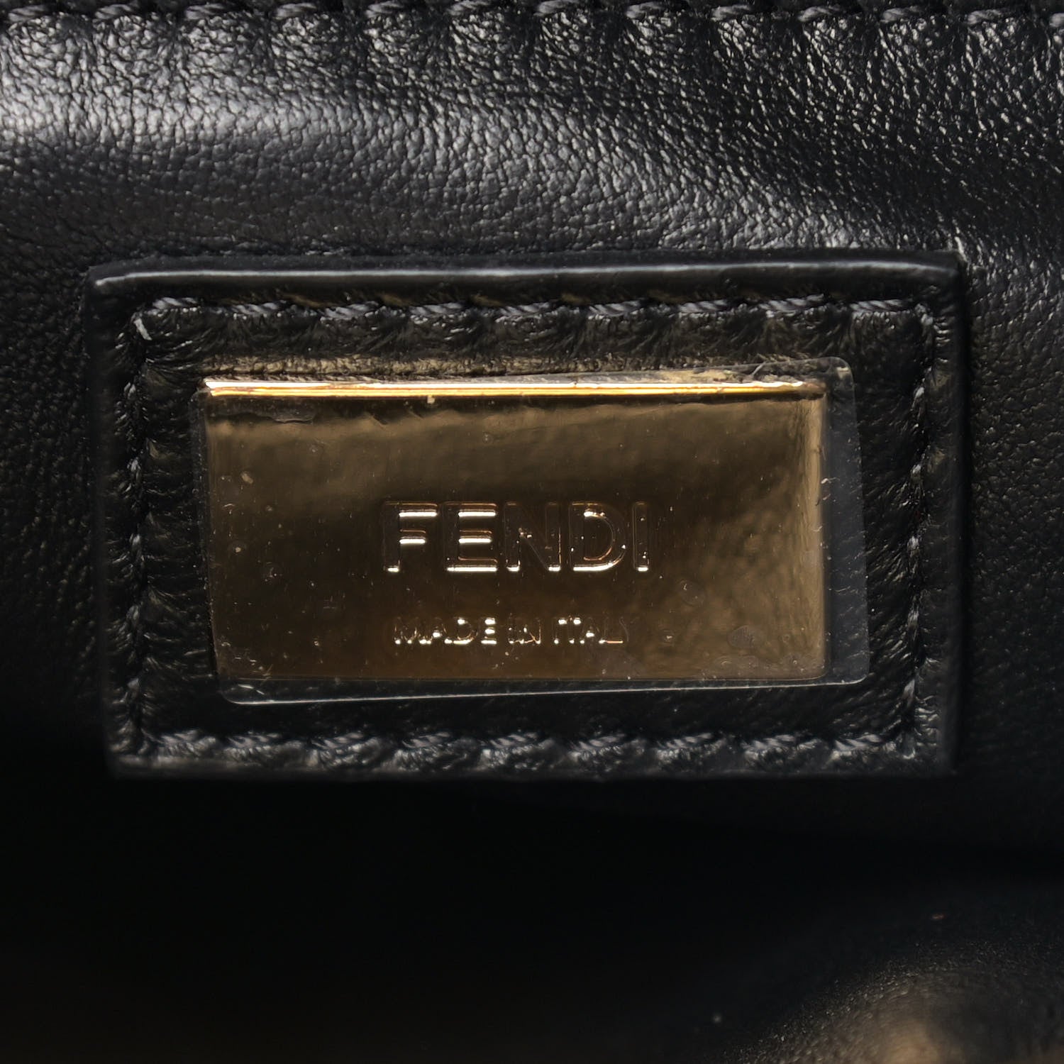 Fendi Nappa Monster Eyes Mini Peekaboo Iconic Satchel Black 8 of 12