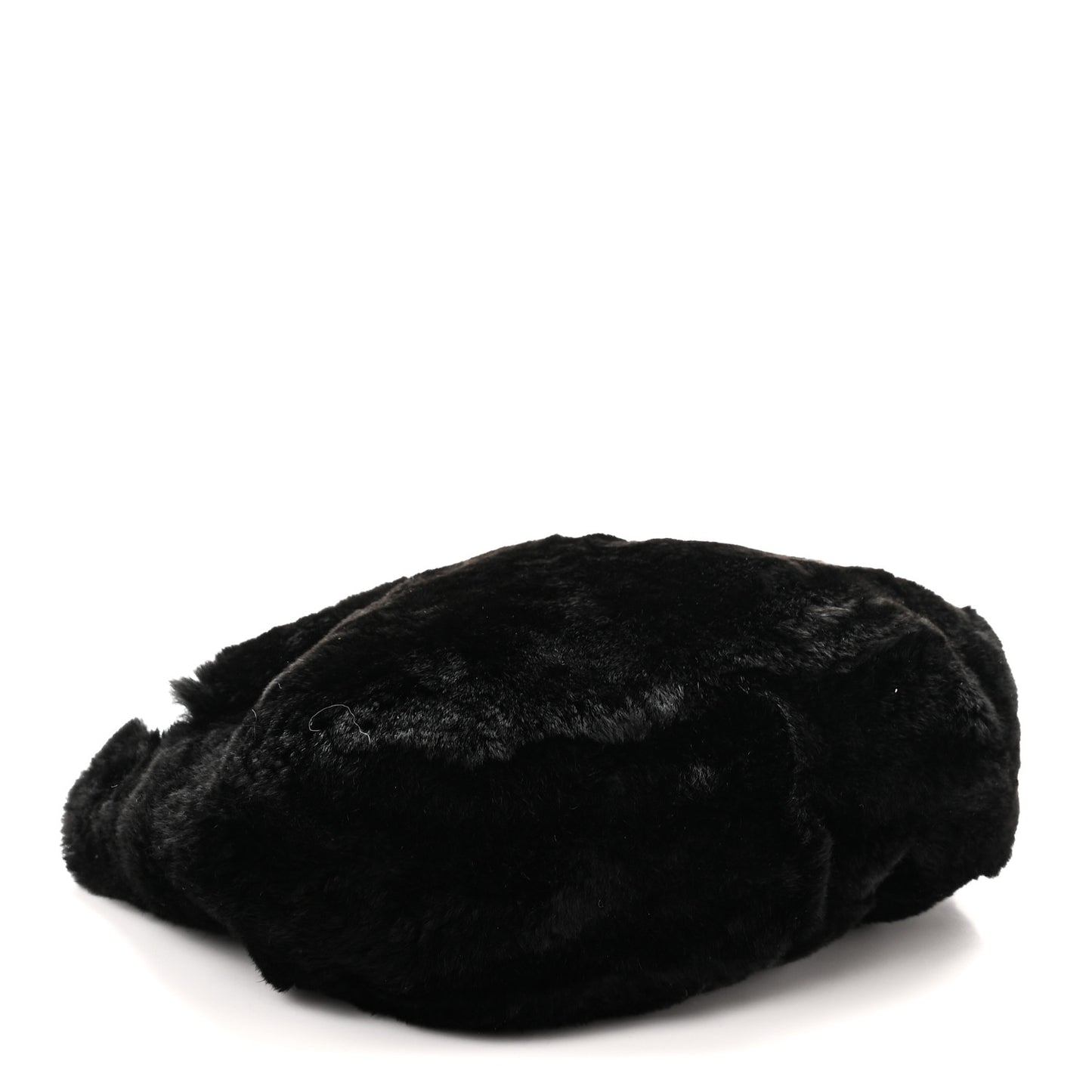 Lapin Rabbit Fur Shoulder Bag Black Black