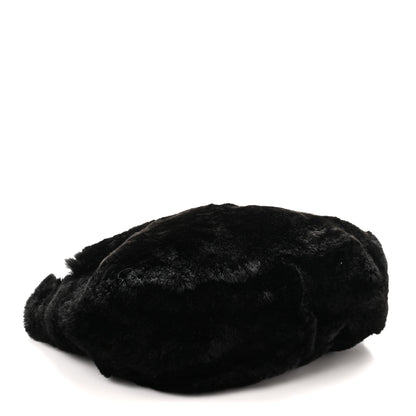 Chanel Lapin Rabbit Fur Shoulder Bag Black Black 4 of 10