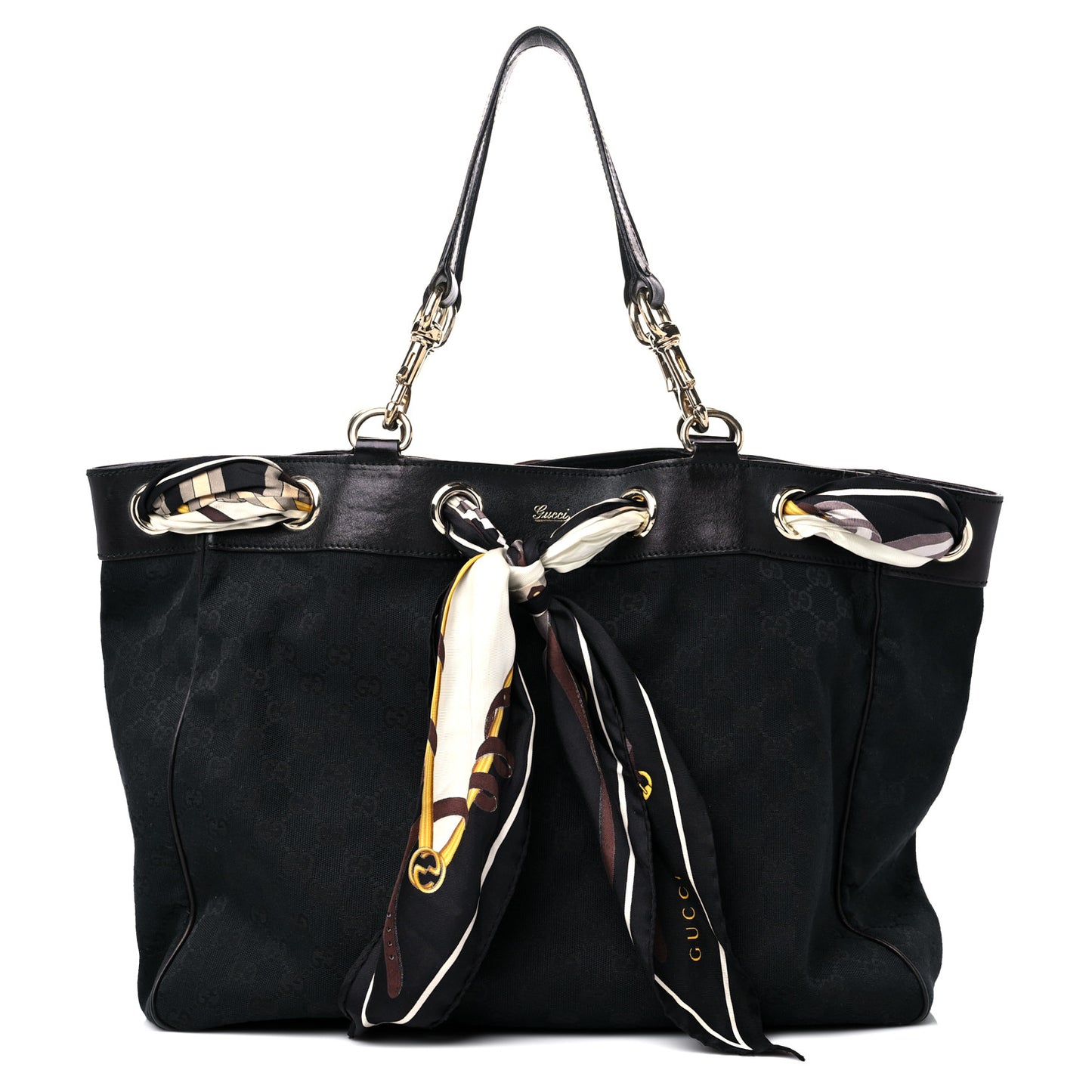 Monogram Large Positano Tote Black