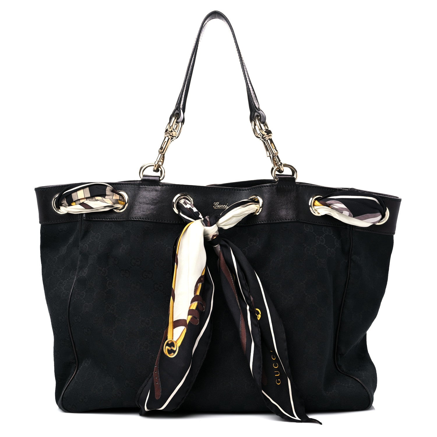Gucci Monogram Large Positano Tote Black 1 of 13