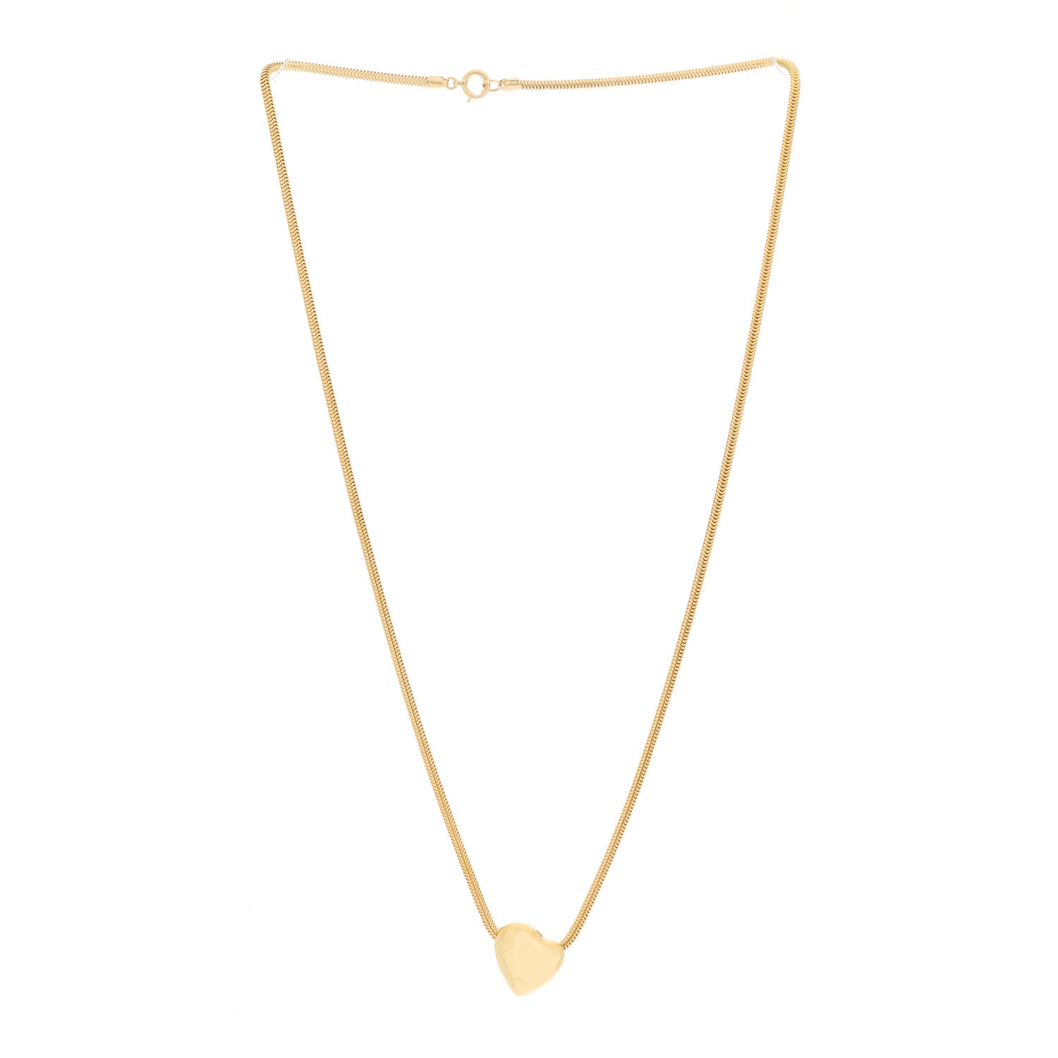 Tiffany 18K Yellow Gold Heart Pendant Necklace 3 of 5