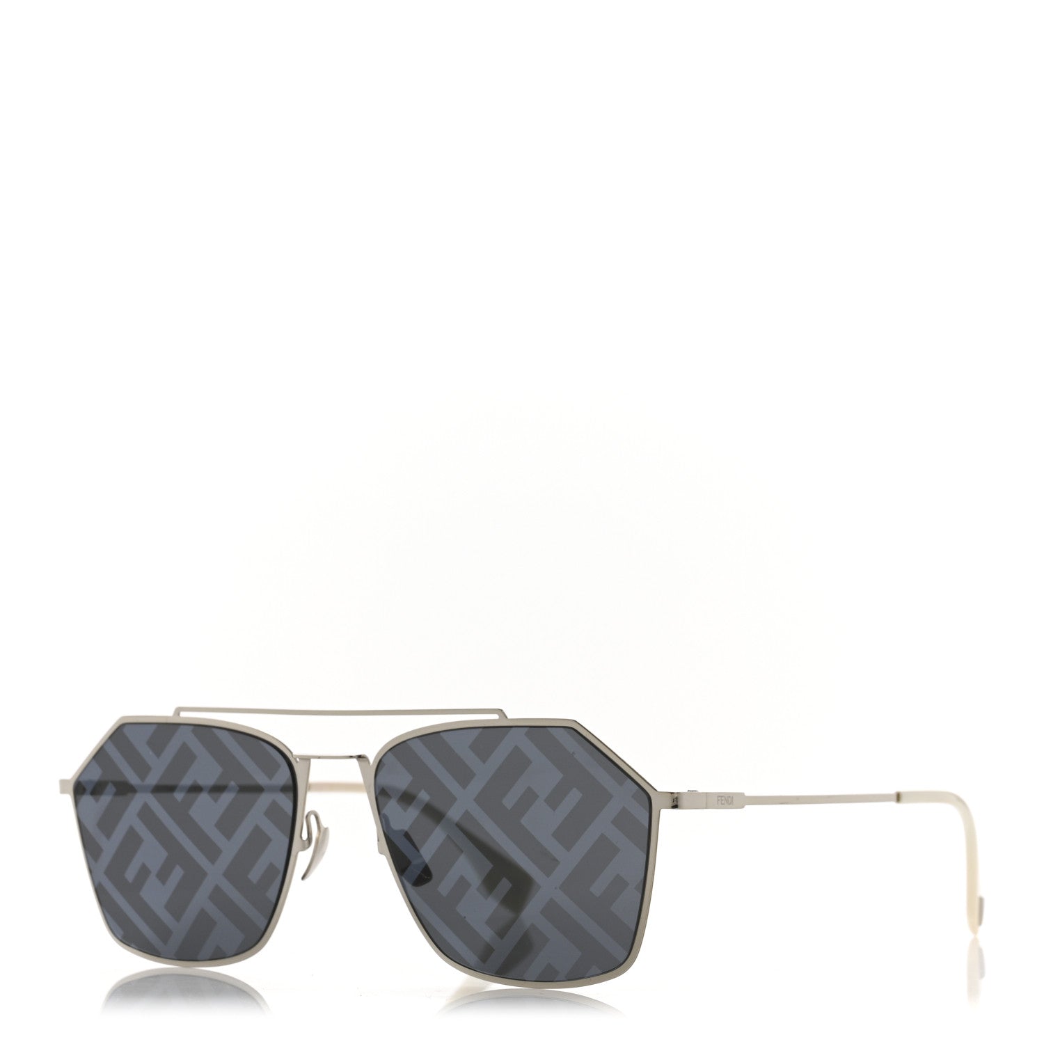 Fendi Metal Aviator Sunglasses FFM0022/S Silver 1 of 9