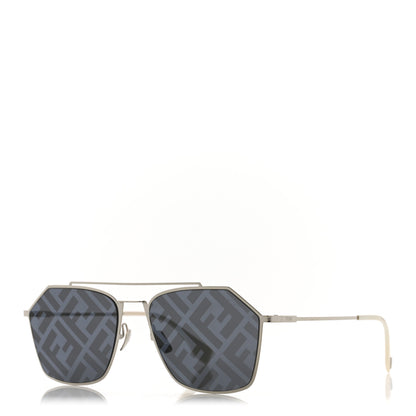 Fendi Metal Aviator Sunglasses FFM0022/S Silver 1 of 9
