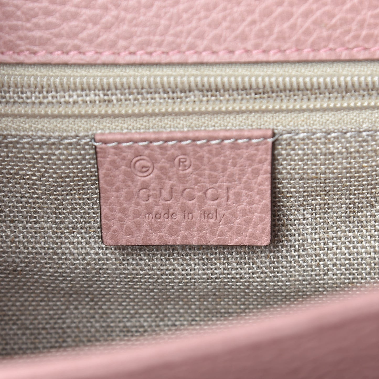 Dollar Calfskin Interlocking G Shoulder Bag Soft Pink