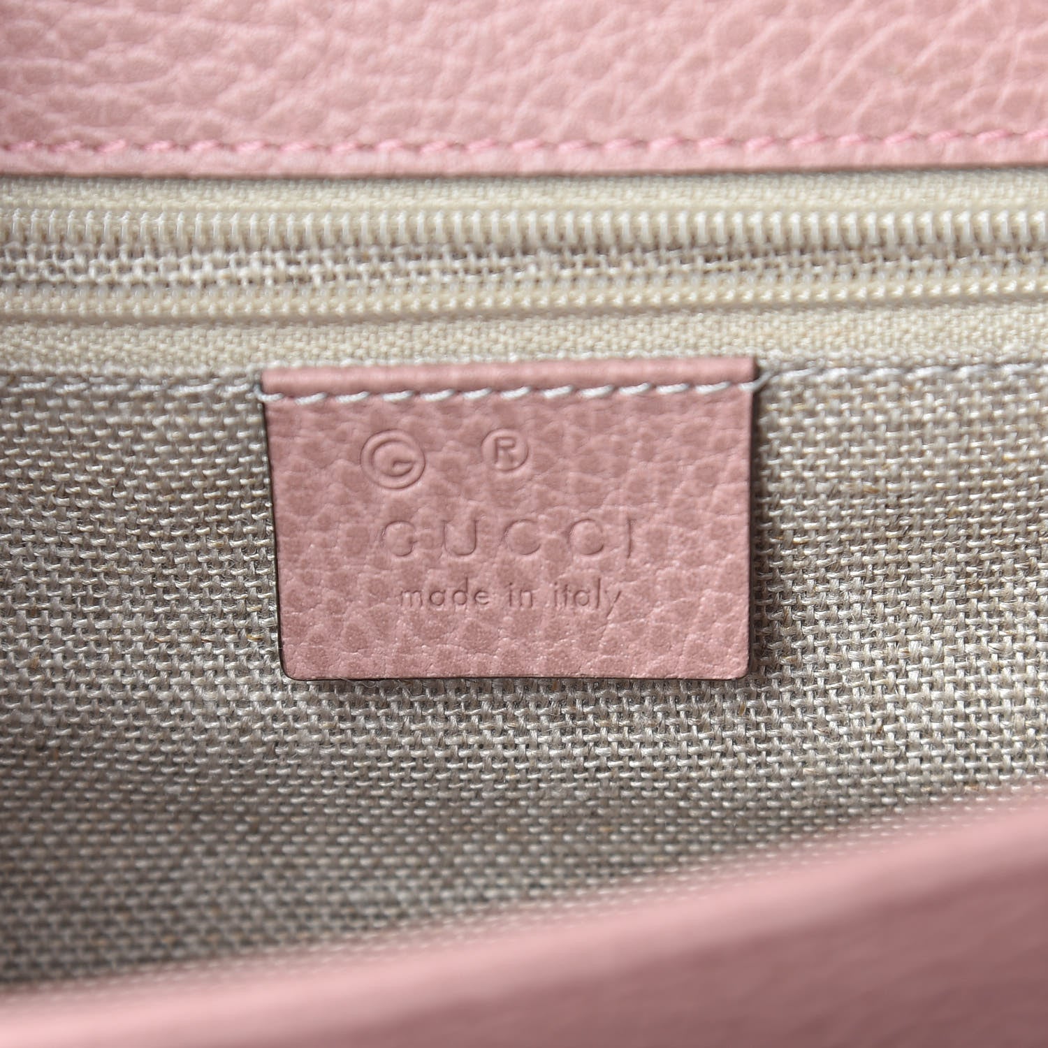 Gucci Dollar Calfskin Interlocking G Shoulder Bag Soft Pink 6 of 10