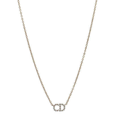 Christian Dior Metal Crystal Clair D Lune Necklace Gold 1 of 5