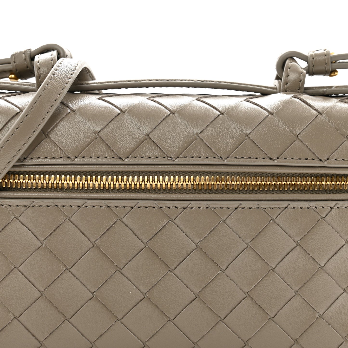 Calfskin Intrecciato Bang Bang Vanity Case Limestone