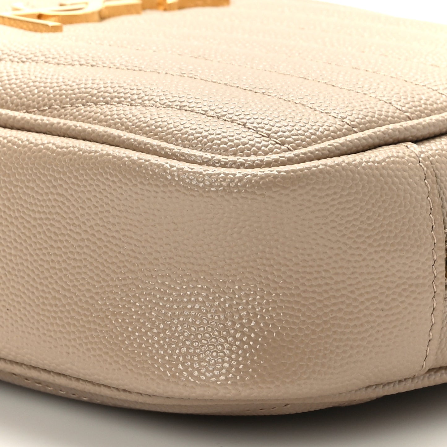 Grain De Poudre Matelasse Monogram Mini Lou Camera Bag Dark Beige