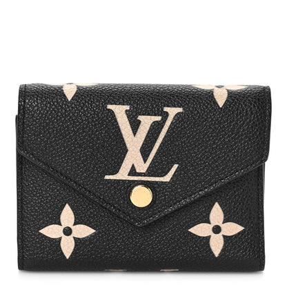 Louis Vuitton Empreinte Monogram Giant Victorine Wallet Black Beige 1 of 9