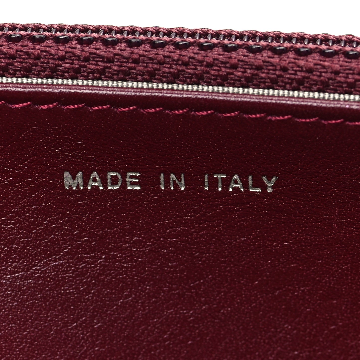 Patent Quilted Brilliant Wallet On Chain WOC Light Burgundy