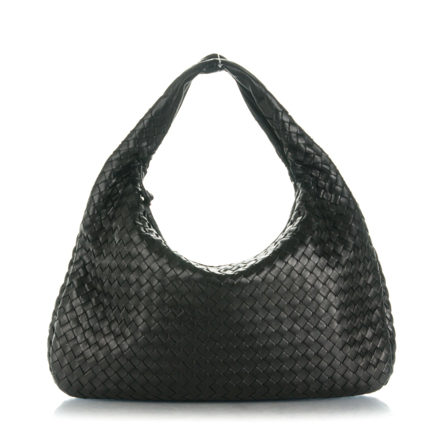 Nappa Intrecciato Small Veneta Hobo Nero Black