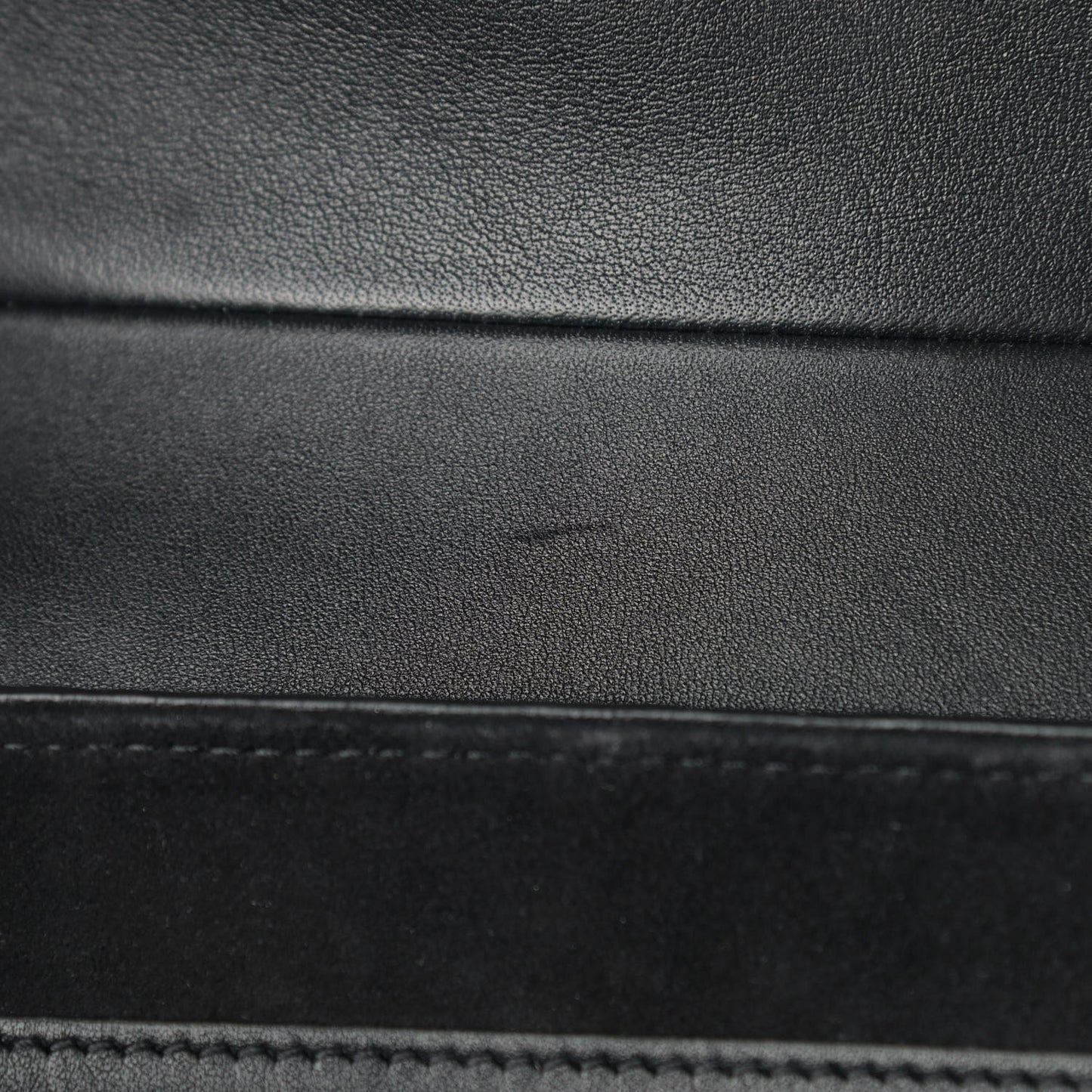 Calfskin Embossed Oblique Saddle Bag Black