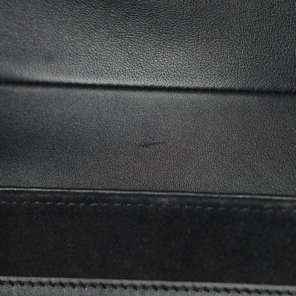 Christian Dior Calfskin Embossed Oblique Saddle Bag Black 10 of 12