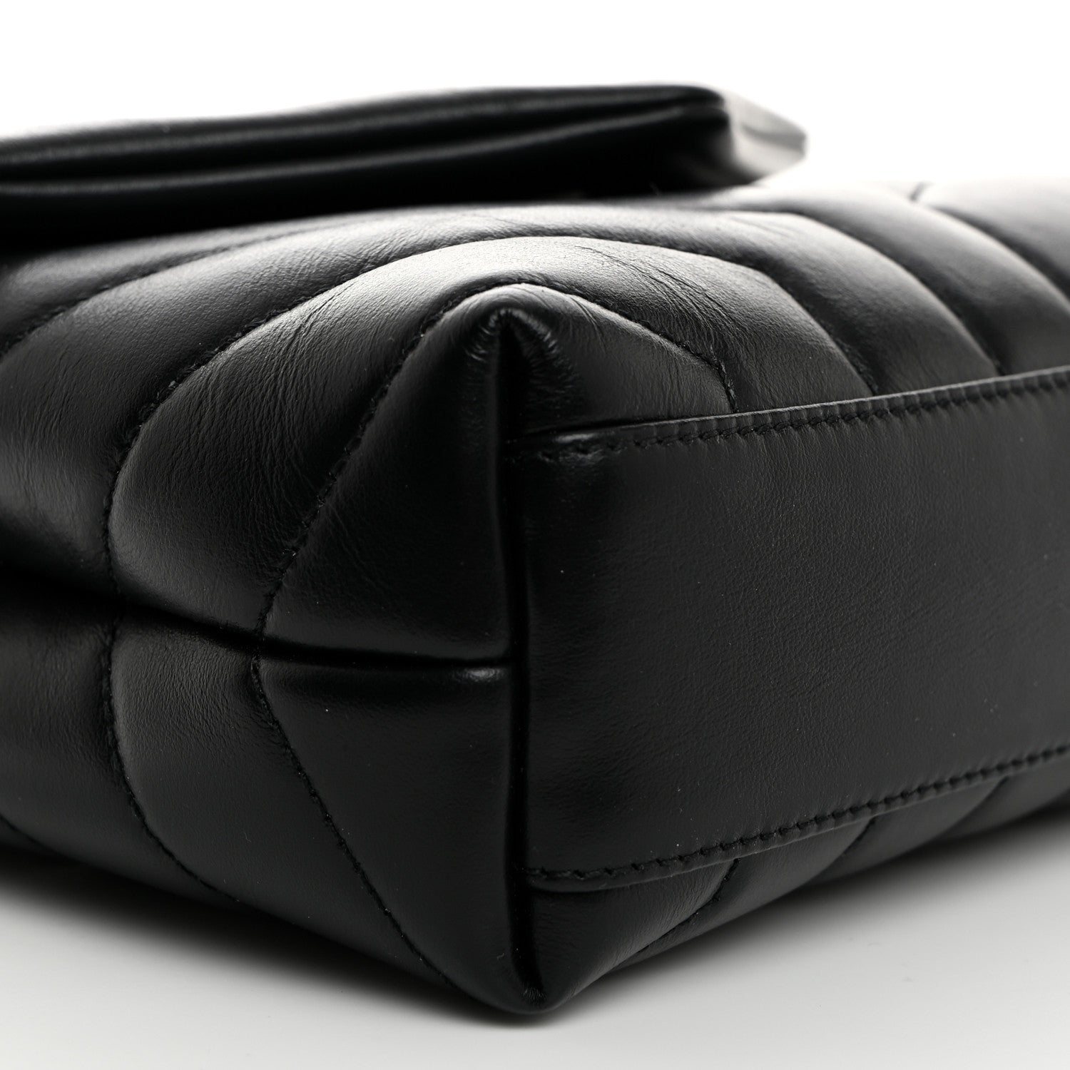 Saint Laurent Calfskin Y Quilted Monogram Toy Loulou Crossbody Bag Black 10 of 11