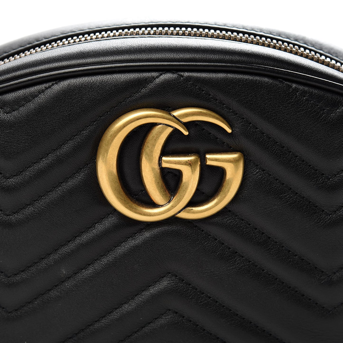 Calfskin Matelasse GG Marmont Belt Bag 85 34 Black