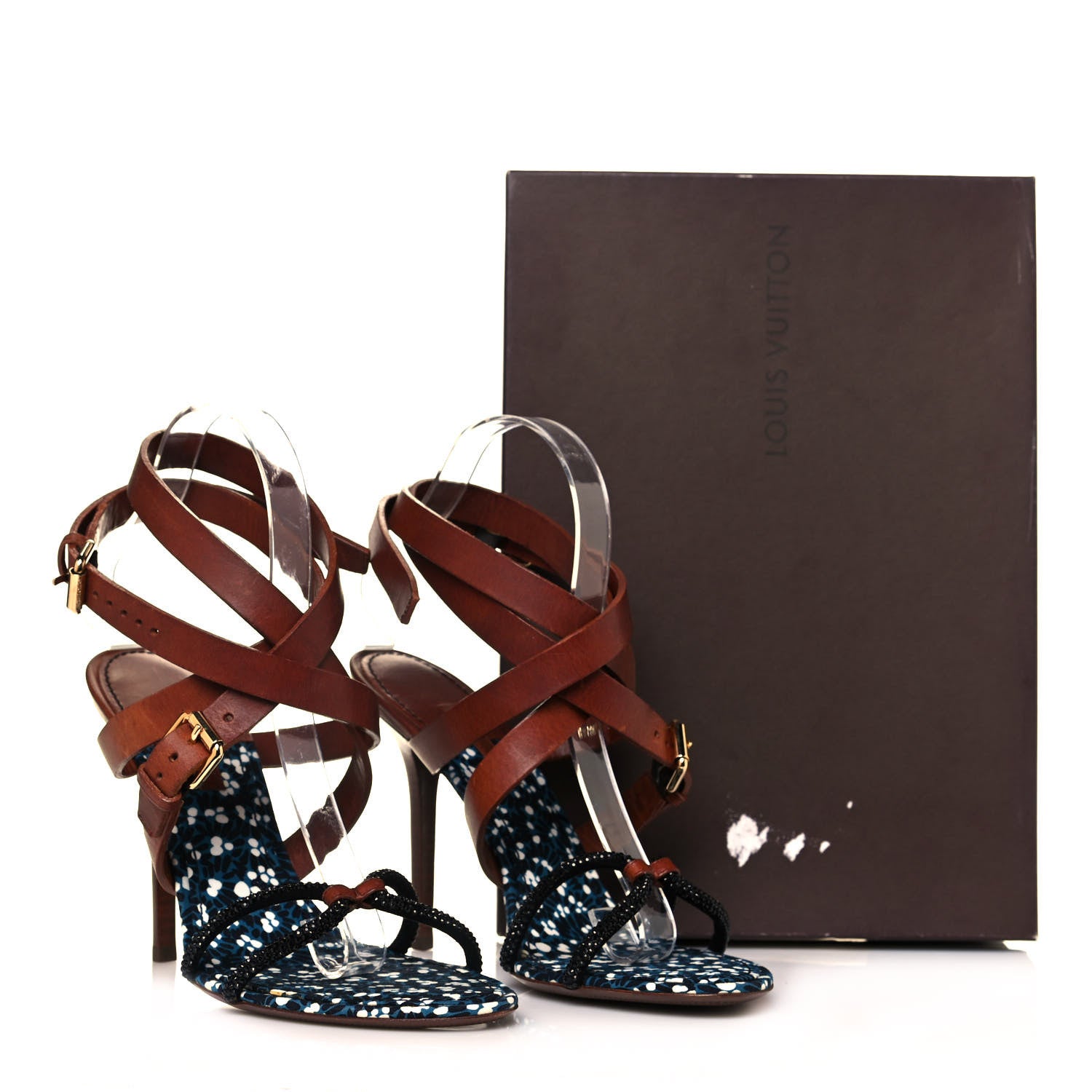 Louis Vuitton Calfskin Flower Fields Sandal 39 14 of 14