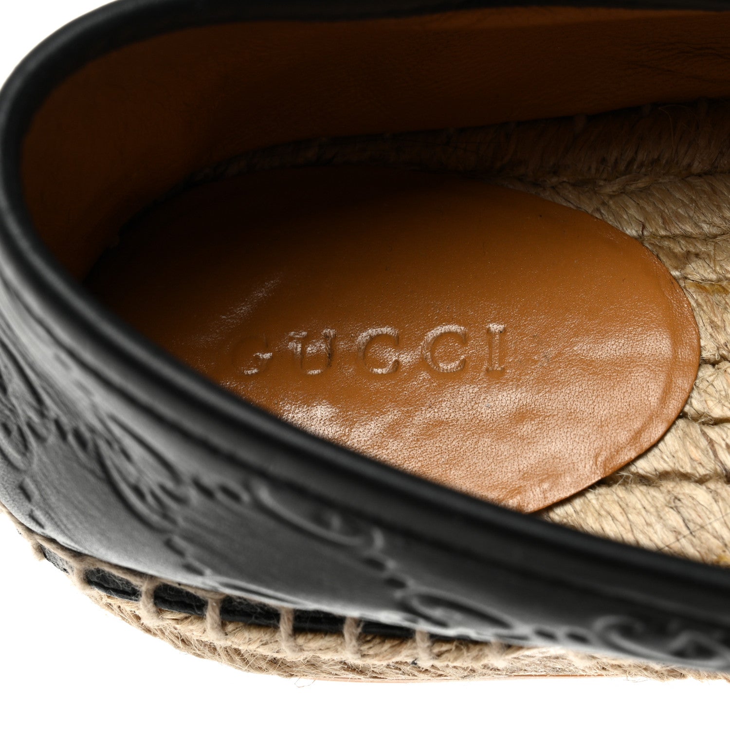 Gucci Guccissima Signature Espadrilles 37.5 Black 8 of 9