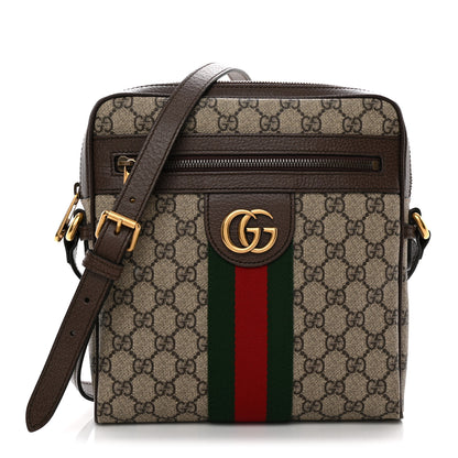Gucci GG Supreme Monogram Web Small Ophidia Messenger Bag Brown 1 of 11