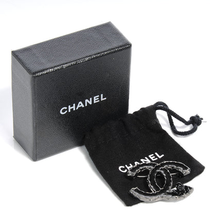 Chanel Enamel CC Camellia Brooch Black 5 of 5