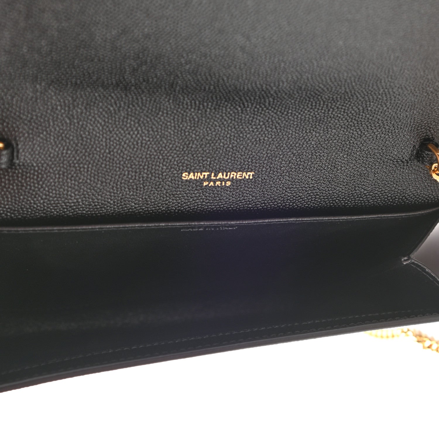 Saint Laurent Grain De Poudre Uptown Chain Wallet Black 5 of 7