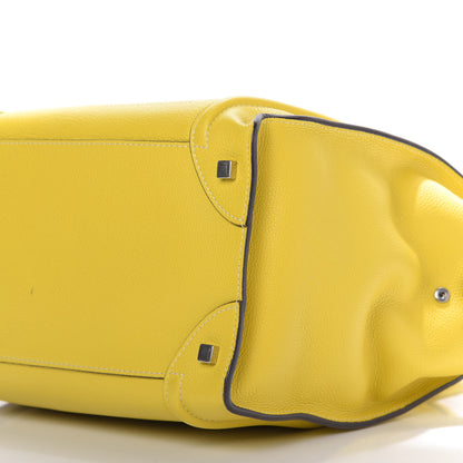 Celine Drummed Calfskin Mini Luggage Citron 7 of 9