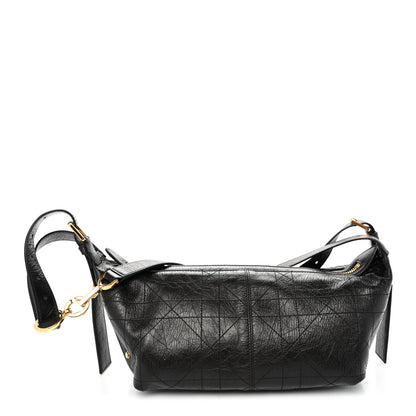 Christian Dior Crinkled Calfskin Macrocannage Small D-Journey Bag Black 1 of 10